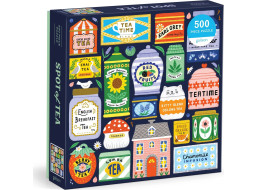 GALISON Štvorcové puzzle Zbierka čajov 500 dielikov