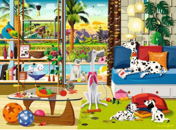 RAVENSBURGER Domáci miláčikovia z Palm Springs 500 dielikov