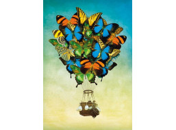 MAGNOLIA Puzzle Balón z motýľov 1000 dielikov