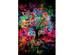 MAGNOLIA Puzzle Farebný strom 1000 dielikov