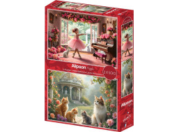 ALIPSON Puzzle Malá balerína a Romantická záhrada 2x500 dielikov