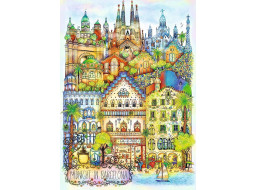 TREFL Puzzle Premium Plus Polnoc v Barcelone 1000 dielikov