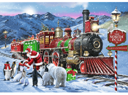 TREFL Puzzle Premium Plus Tea Time: Vianočný vlak 1000 dielikov