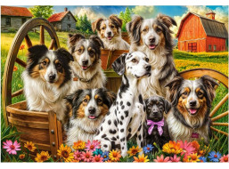 CASTORLAND Puzzle Šťastné psy na vidieku 1000 dielikov