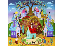 ALIPSON Štvorcové puzzle Magická záhrada 1000 dielikov