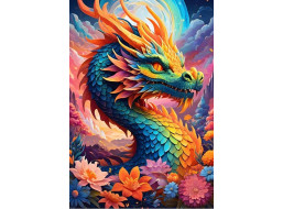 ALIPSON Puzzle Farebný drak 1000 dielikov