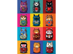 MAGNOLIA Puzzle Catryoshky 1000 dielikov