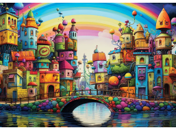 YAZZ Puzzle Dúhové mesto 1000 dielikov