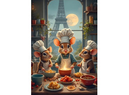 BLUEBIRD Puzzle Malí kuchári z Paríža 1000 dielikov