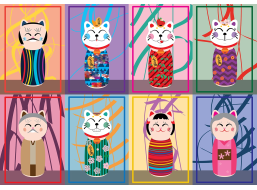 YAZZ Puzzle Maneki Kokeshi 1000 dielikov
