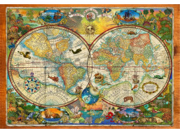 GRAFIKA Puzzle Mapa tvorov Krajina 1000 dielikov