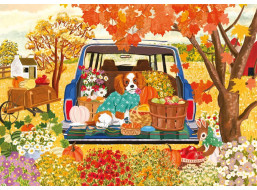 MAGNOLIA Puzzle Pes v aute 1000 dielikov