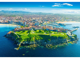 BLUEBIRD Puzzle Pohľad na Gijón, Španielsko 1000 dielikov