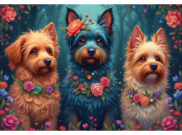 BLUEBIRD Puzzle Psie trio 1000 dielikov