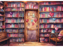 YAZZ Puzzle Romantická knižnica 1000 dielikov
