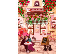 PIECES & PEACE Puzzle Sladký útek – Valentínska kaviareň 1000 dielikov