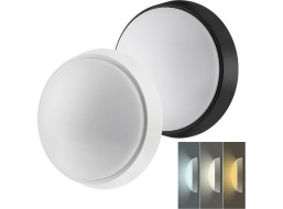 Solight LED vonkajšie osvetlenie, nastaviteľná teplota svetla - 3CCT, 15/18/20W, 1800lm, 22cm, 2v1 - biely a čierny kryt