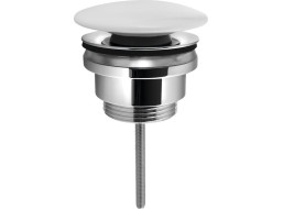 Sapho Umývadlová výpusť 5/4“, click-clack, veľká zátka, 5-65mm, keramika biela CV1110C