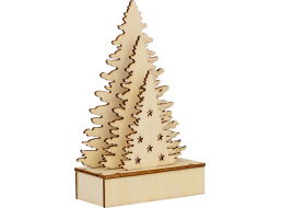 Dekoračný LED stromček 8,5x4x14,5 cm - teplá biela