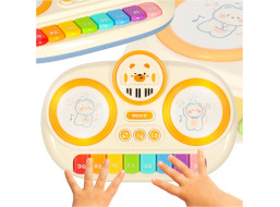 Detské interaktívne piano - béžové