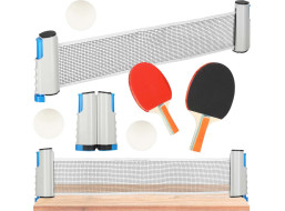 Súprava na stolný tenis s pálkami a roztiahnuteľnou sieťou