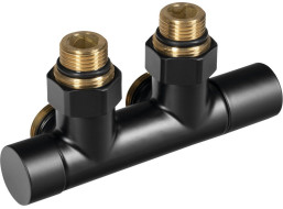 Aqualine R-START pripojovacia sada ventilov pre stredové pripojenie, čierna mat SR230B
