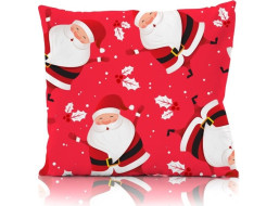 Vianočná obliečka na vankúš HOLLY JOLLY Santa Claus 45x45 cm - červená