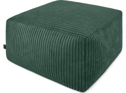 Taburet CHILL SPOT Velvet Stripes 45x45x25 cm - tmavo zelený