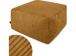 Taburet CHILL SPOT Velvet Stripes 45x45x25 cm - oranžový