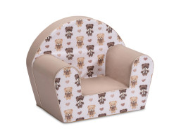 Detské kresielko MINI - Medvedíky - biele / hnedé