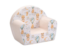 Detské kresielko MINI - Let balónom - biele/béžové