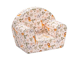 Detské kresielko MINI - Žirafa a kamaráti - krémové