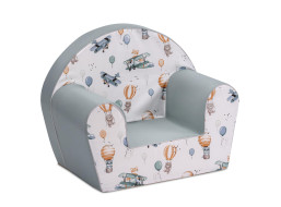 Detské kresielko MINI - Lietajúce prostriedky - biele / mätové