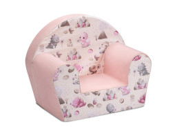 Detské kresielko MINI - Dinosaury - krémové/ružové
