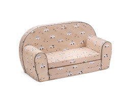 Detská rozkladacia MINI pohovka Autíčka - béžová