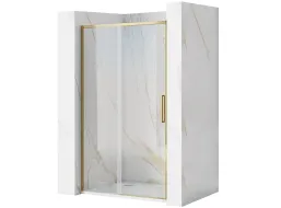 Sprchové dvere Rea RAPID slide 140 cm - brúsené zlaté