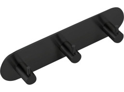 Sapho Samolepiaci trojháčik, okrúhly, čierna mat 32203B