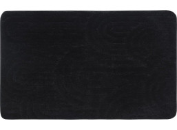 Aqualine RIST kúpeľňová predložka, 50x80cm, 100% polyester, protišmyk, čierna NI8591