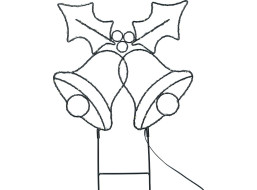 Solight LED vonkajšia dekorácia zvončeky, 100x LED, časovač, 55cm, 3x AA