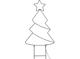 Solight LED vonkajšia dekorácia vianočný stromček, 85x LED, časovač, 68cm, 3x AA