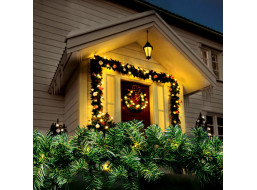 Solight LED vianočné girlanda s ihličím, 7m, 112x LED, časovač, 230V, IP44