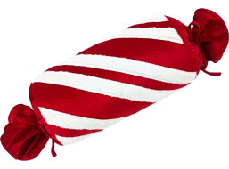 Vianočný vankúš SWEET CANDY 60 cm - červený/biely