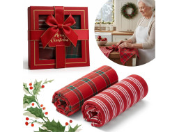 Sada utierok VIANOČNÉ KÚZLO v darčekovom balení - 2 kusy - červená