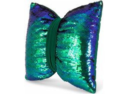 Dekoračný vankúš GLAM SHINE 40x40 cm - odtiene zelenej/čierny