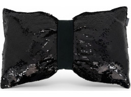 Dekoračný vankúš GLAM SHINE 30x50 cm - čierny/grafitový