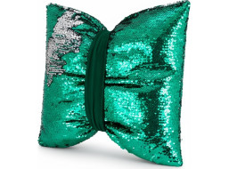 Dekoračný vankúš GLAM SHINE 40x40 cm - zelený/strieborný