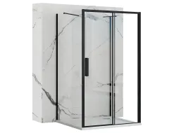 Nástenný sprchovací kút MAXMAX Rea RAPID slide 90x100x90 cm - čierny