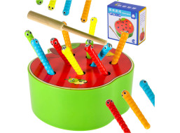 Magnetická drevená hra - Húsenice v jablku