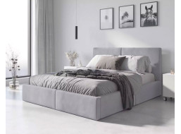 Čalúnená posteľ HILTON s úložným priestorom - 200x140 cm - šedá