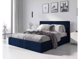 Čalúnená posteľ HILTON s úložným priestorom - 200x120 cm - tmavo modrá
